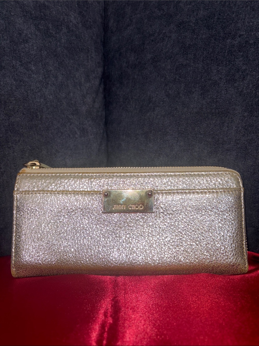 JIMMY CHOO METALLIC WALLET🤍🩶